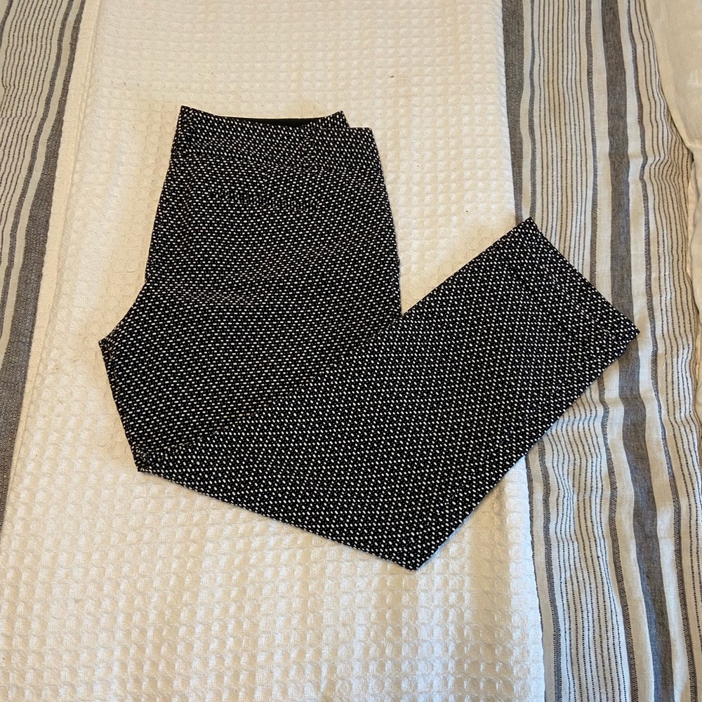 Black with polka dot dress pants